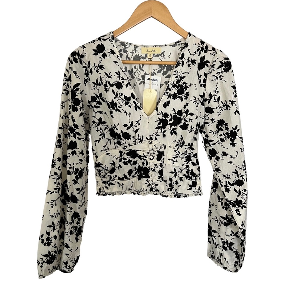 Love Notes Floral Smocked Crop Top